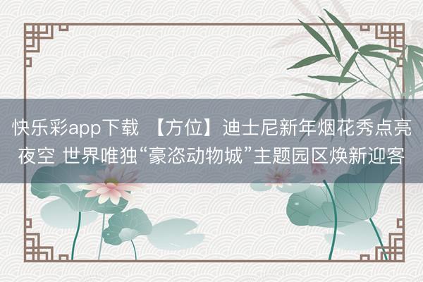 快乐彩app下载 【方位】迪士尼新年烟花秀点亮夜空 世界唯独