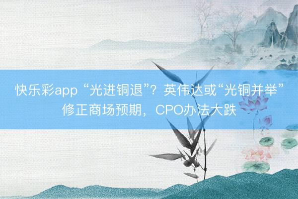 快乐彩app “光进铜退”？英伟达或“光铜并举”修正商场预期