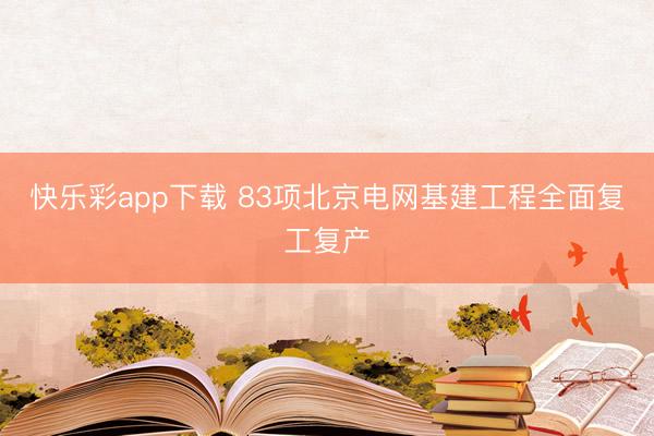 快乐彩app下载 83项北京电网基建工程全面复工复产