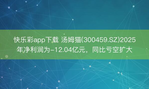 快乐彩app下载 汤姆猫(300459.SZ)2025年净利润为-12.04亿元，同比亏空扩大