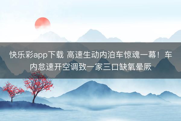 快乐彩app下载 高速生动内泊车惊魂一幕！车内怠速开空调致一家三口缺氧晕厥