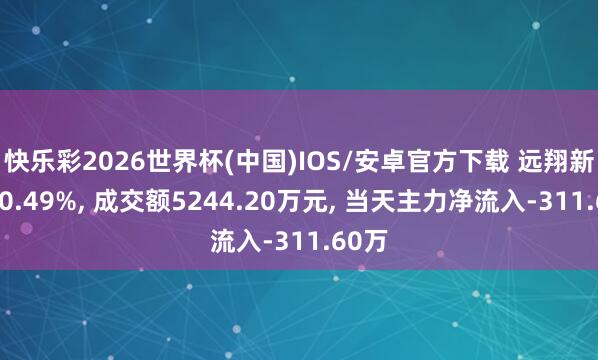 快乐彩2026世界杯(中国)IOS/安卓官方下载 远翔新材跌0.49%， 成交额5244.20万元， 当天主力净流入-311.60万
