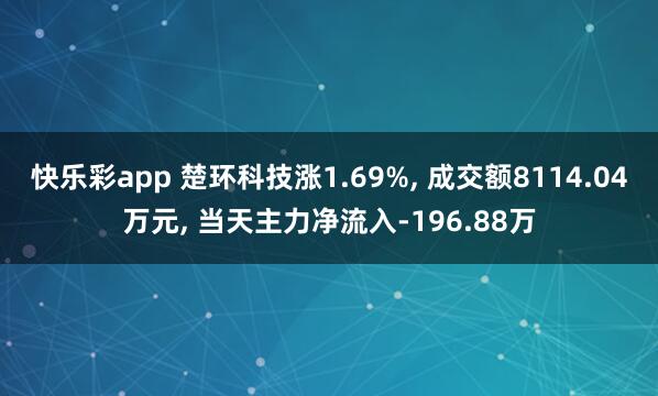 快乐彩app 楚环科技涨1.69%， 成交额8114.04万元， 当天主力净流入-196.88万