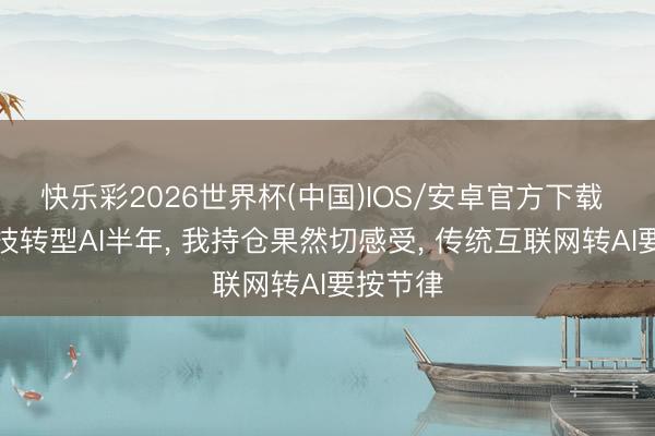 快乐彩2026世界杯(中国)IOS/安卓官方下载 岩山科技转型AI半年， 我持仓果然切感受， 传统互联网转AI要按节律