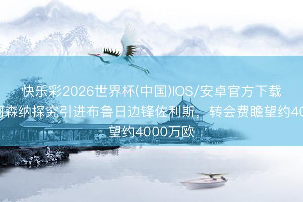 快乐彩2026世界杯(中国)IOS/安卓官方下载 DO：阿森纳探究引进布鲁日边锋佐利斯，转会费瞻望约4000万欧