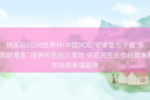 快乐彩2026世界杯(中国)IOS/安卓官方下载 多个“小而好意思”技俩在尼泊尔落地 中尼民生合作绘就幸福画卷