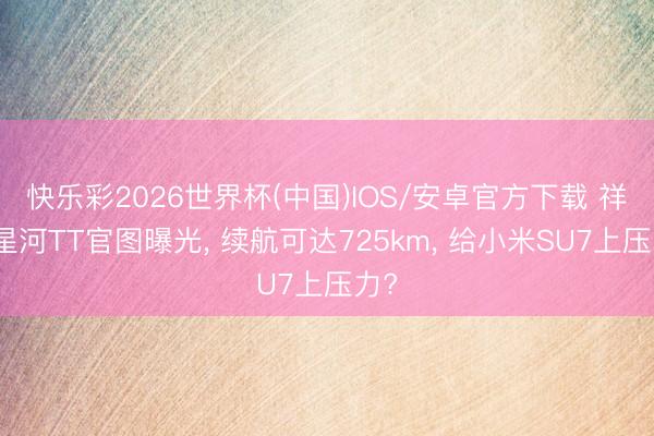 快乐彩2026世界杯(中国)IOS/安卓官方下载 祥瑞星河TT官图曝光， 续航可达725km， 给小米SU7上压力?